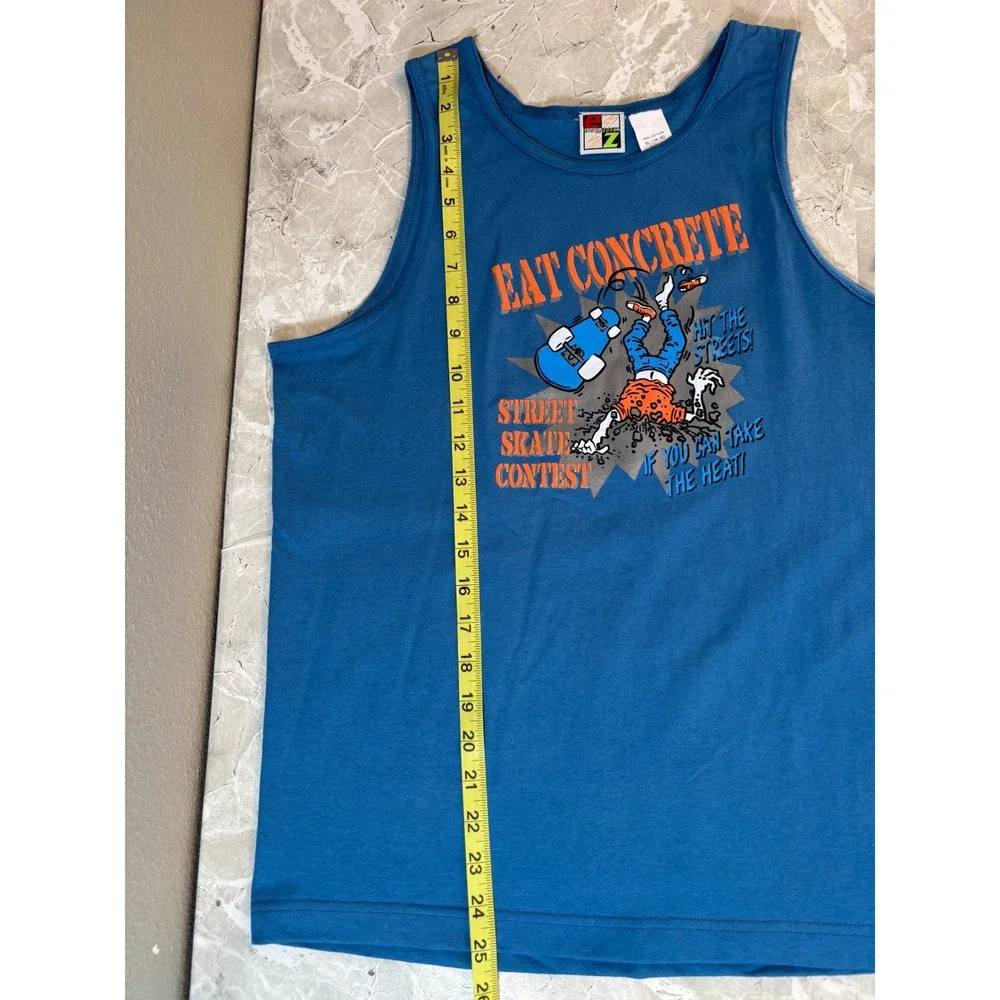 Energy Zone Boys Graphic Tank Top XL Street Skate Contest Eat Concrete Y2K‎ NWT